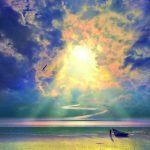 Image of tiny figure on a beach next to a rowboat with vast ocean and sky above links to one of Eckankar's spiritual events