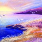 Image of seagulls flying over cliff tops at sunset links to one of Eckankar's spiritual events